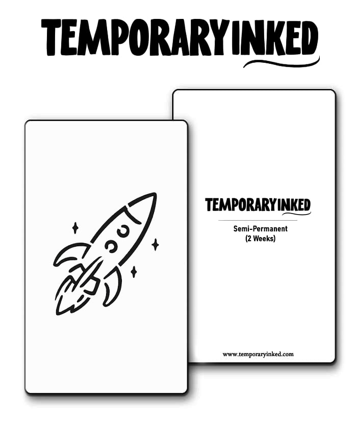 Flying Mini Spaceship Tattoo