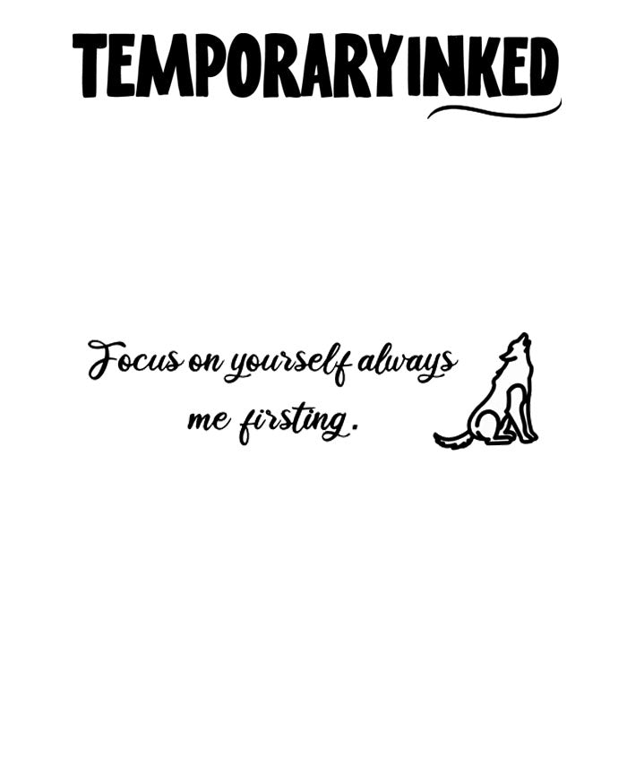 Focused Wolf Small Tattoo