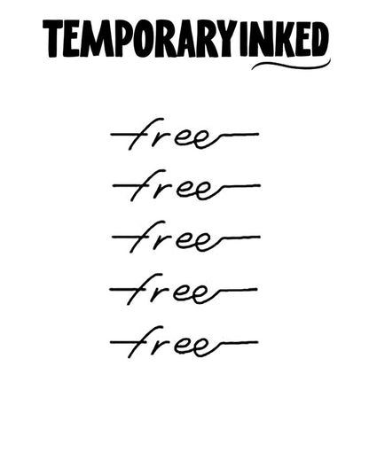 Free Fine Line Text Tattoo
