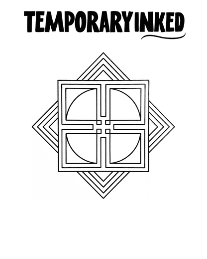 Geometric Quads Tattoo