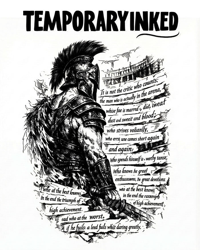 Gladiators Script XL Tattoo