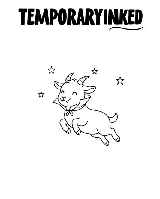 Goat Vampire Cute Tattoo