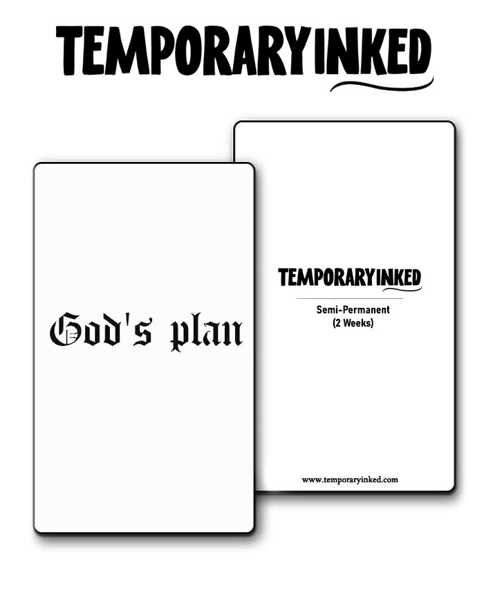 God's Plan Tattoo