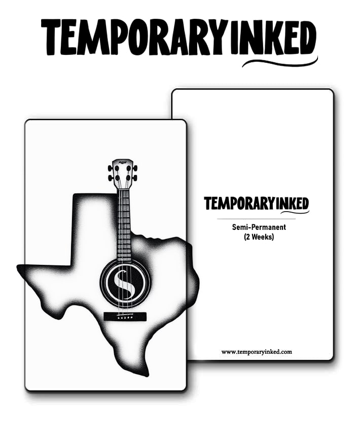 Guitar Mapped Tattoo