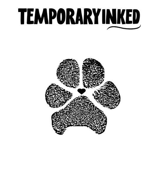 Heart Core Paw Tattoo