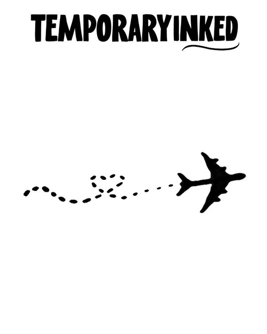 Heart Plane Minimal Ankle Tattoo