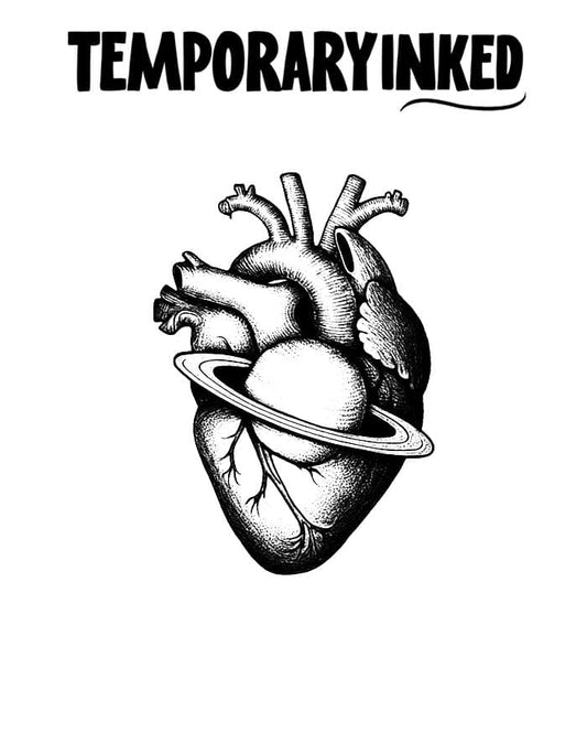 Heart & Saturn Tattoo