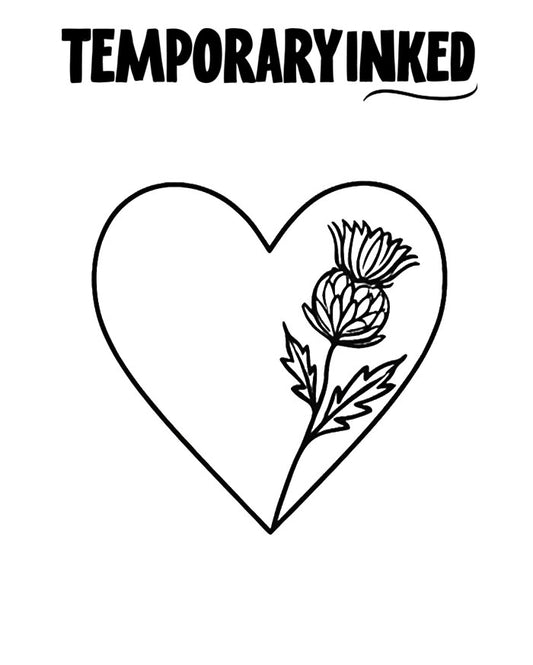 Heart Within Rose Tattoo