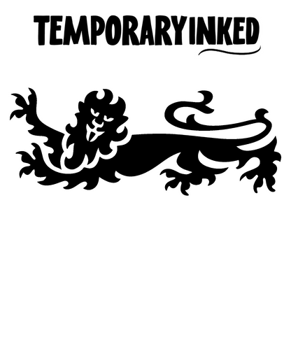 Heraldic Flame Lion Tattoo