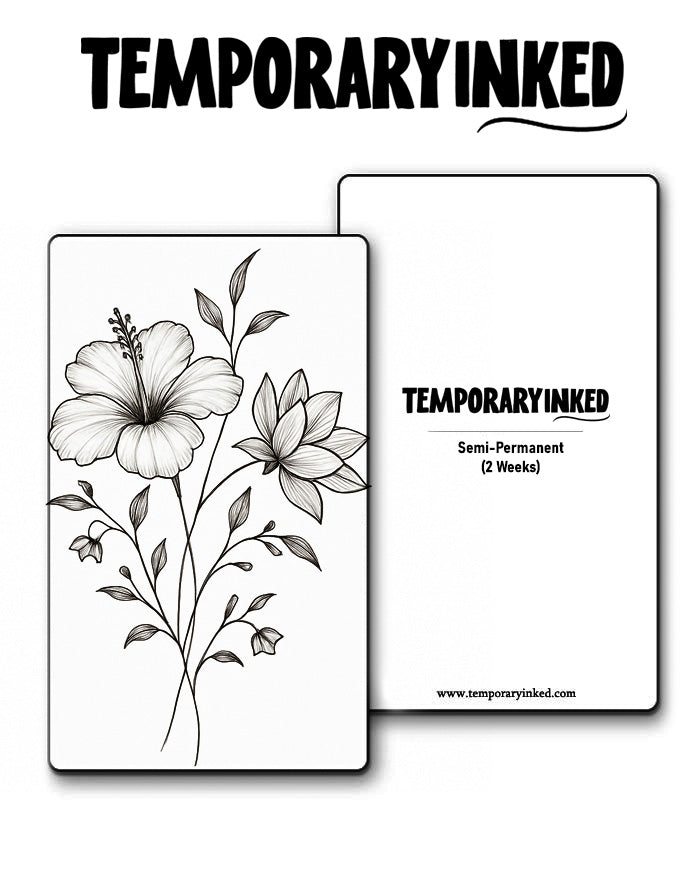 Hibiscus and Lotus Tattoo