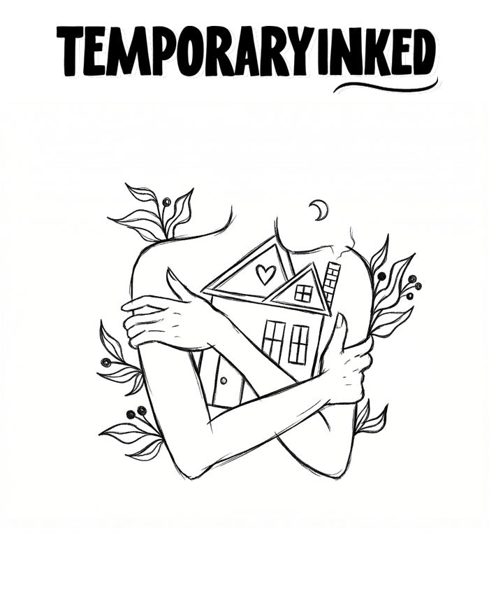 Hugging Home Tattoo