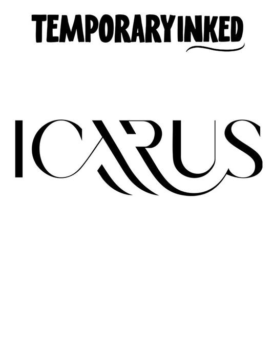 ICARUS Text Tattoo