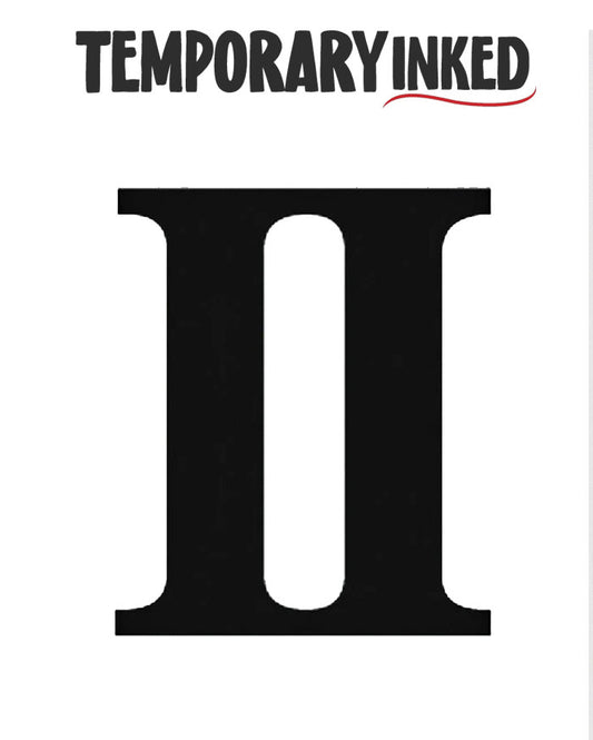 Roman Number Temporary Tattoo by TemporaryInked.com | Create Your Own Number Tattoo