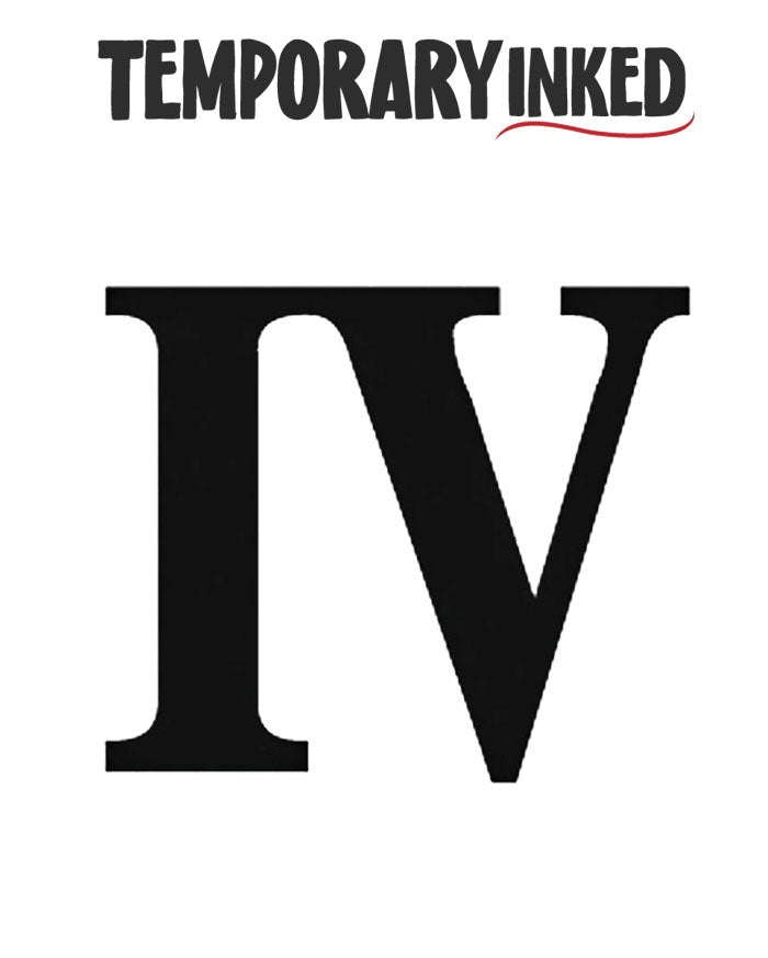 Roman Number Temporary Tattoo by TemporaryInked.com | Create Your Own Number Tattoo