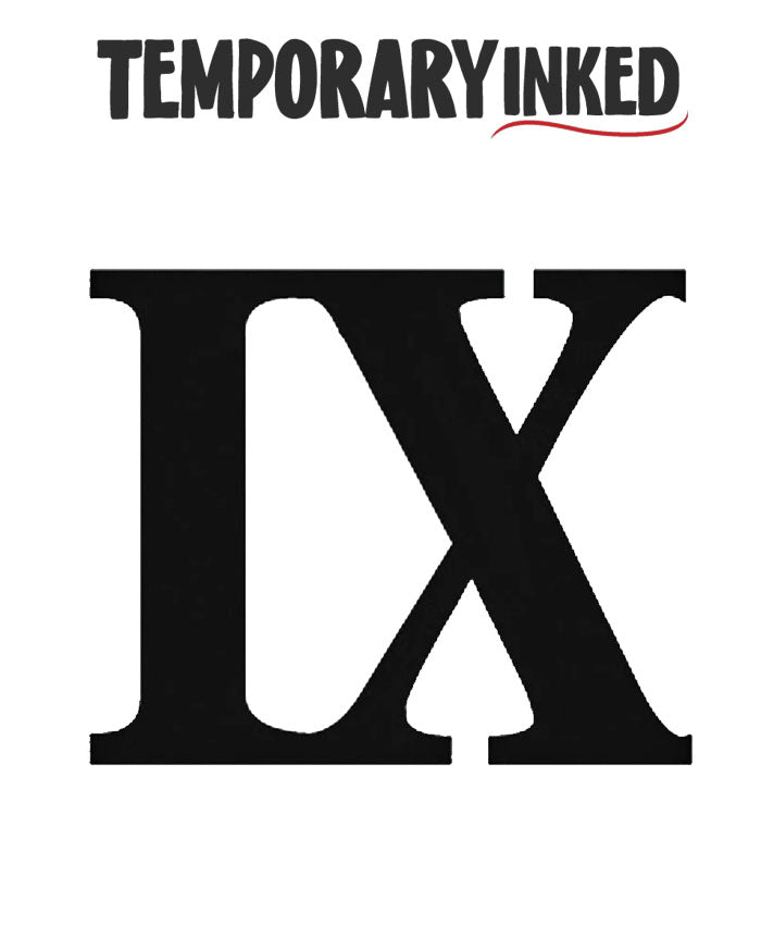 Roman Number Temporary Tattoo by TemporaryInked.com | Create Your Own Number Tattoo