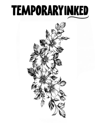 Intricate Floral Cluster Tattoo