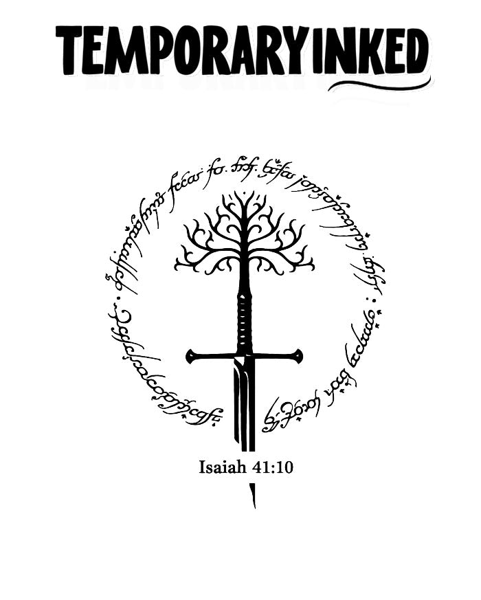 Isaiah 41:10 Sword Tattoo