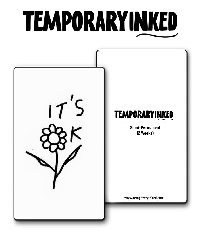 It's Ok Flower Tattoo