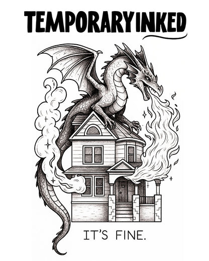 It's Fire Dragon Large Tattoo