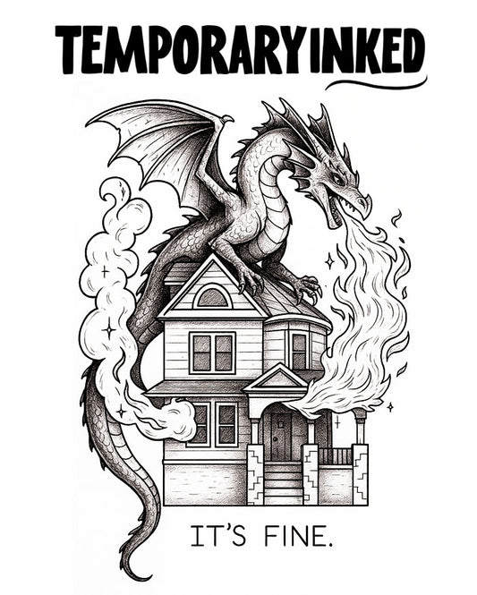 It's Fire Dragon Large Tattoo