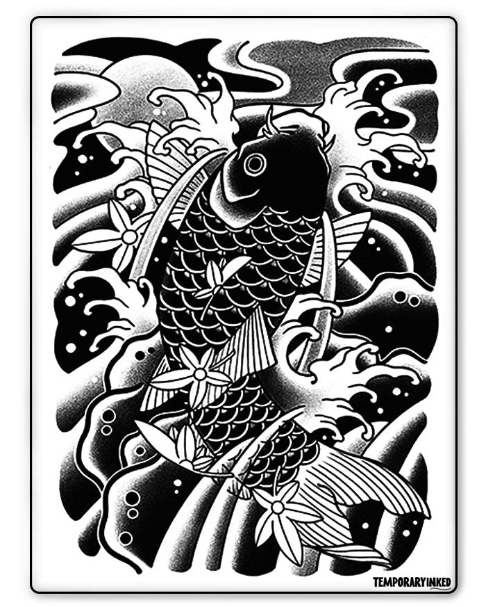 Japanese Rising Koi Half-Sleeve