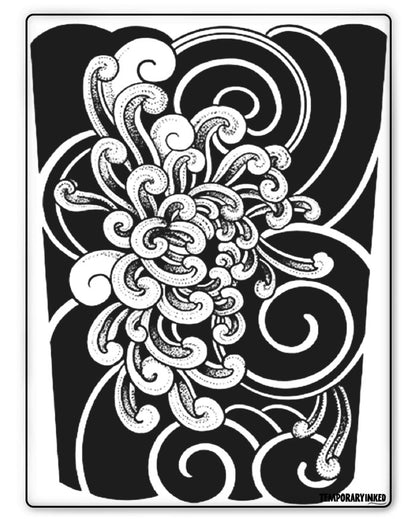 Japanese Seigaiha Half-Sleeve