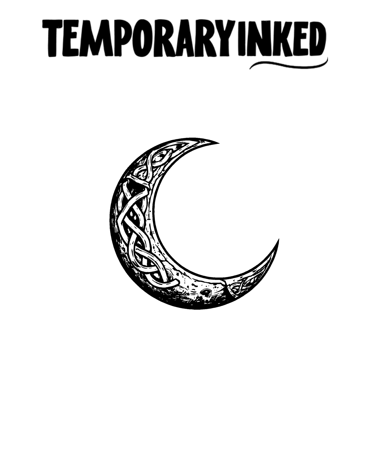 Knotwork Crescent Moon Tattoo