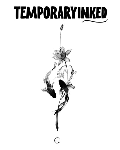 Koi and Lotus Tattoo