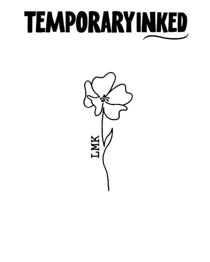 LMK Thin Flower Tattoo