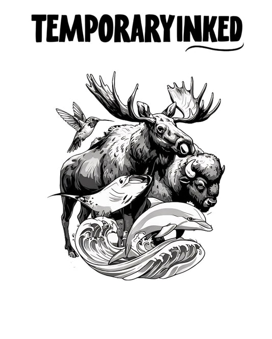 Land, Sea, & Sky Animals Tattoo