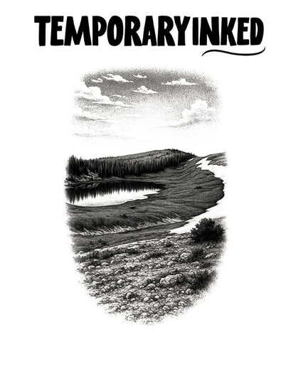 Landscape & Lake Tattoo