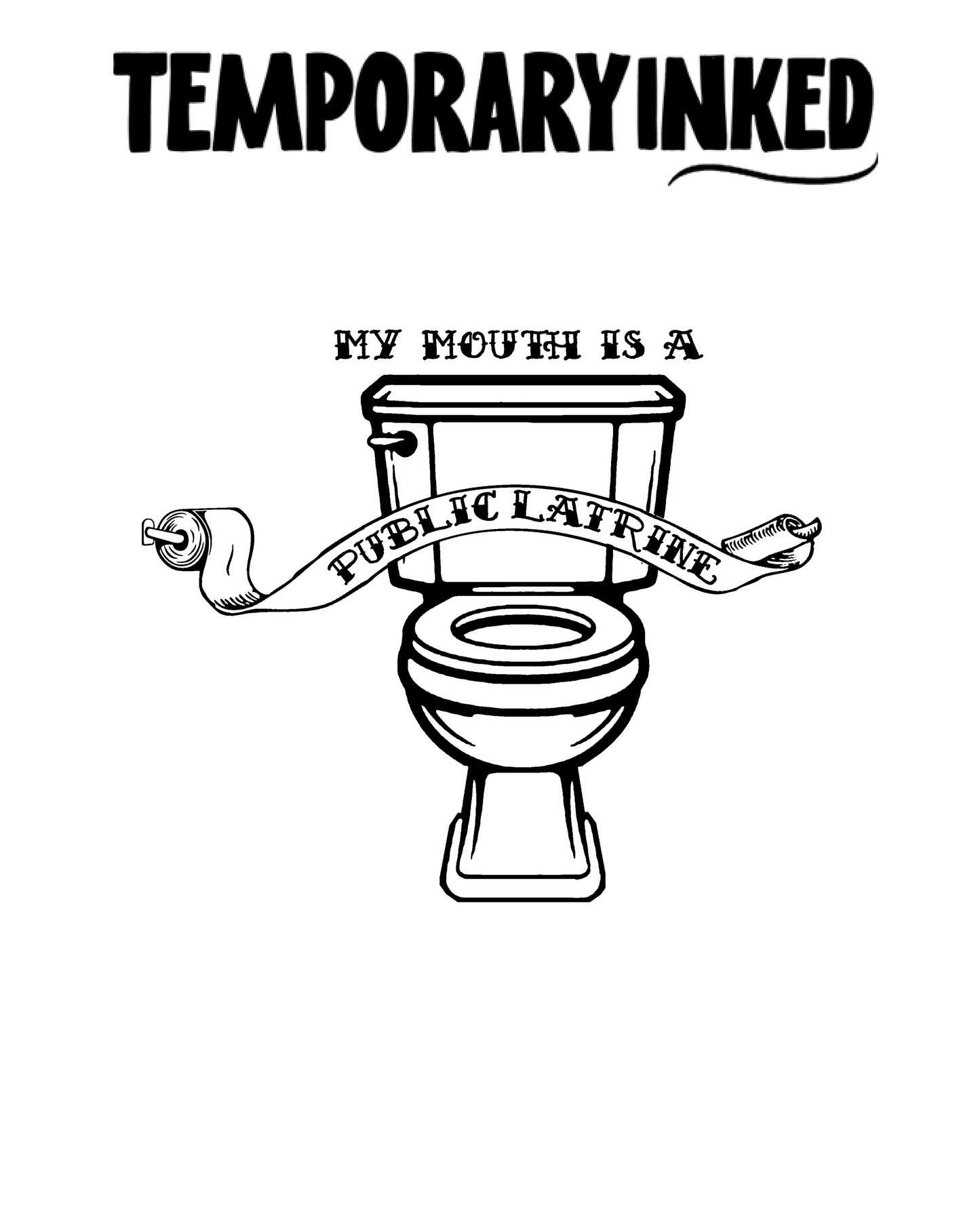 Latrine & Text Tattoo