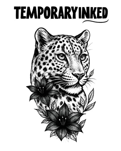 Leopard Floral Tattoo
