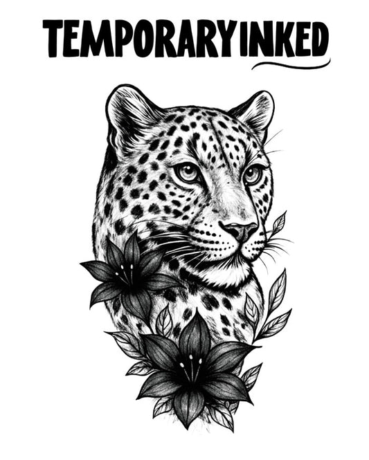 Leopard Floral Tattoo