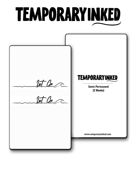 Let Go Waves Minimal Tattoo