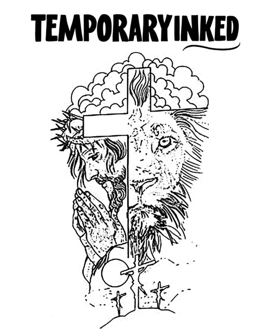 Lion's Roar & Prayer Tattoo