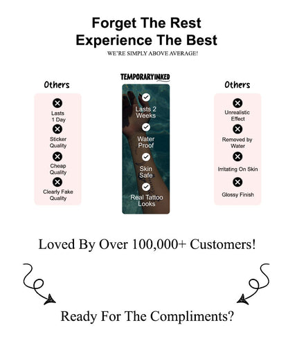 Loved By 50000 Customers - TemporaryInked