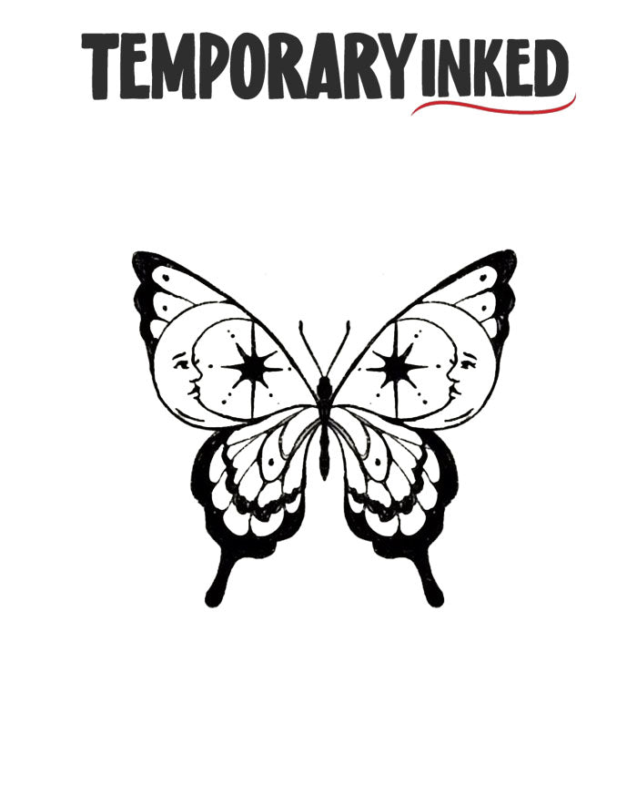 Lunar Butterfly Tattoo
