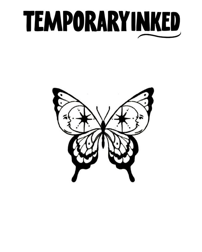 Lunar Butterfly Tattoo