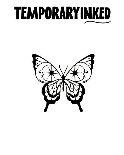 Lunar Butterfly Tattoo