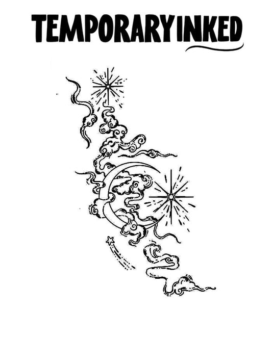 Lunar Cloud Sparkles Tattoo