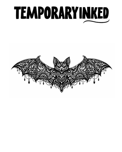 Mandala Lace Bat Tattoo