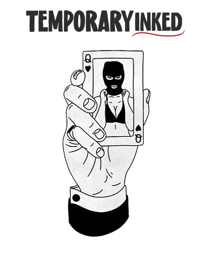 Masked Majesty Tattoo | Temporary Tattoo By TemporaryInked.com