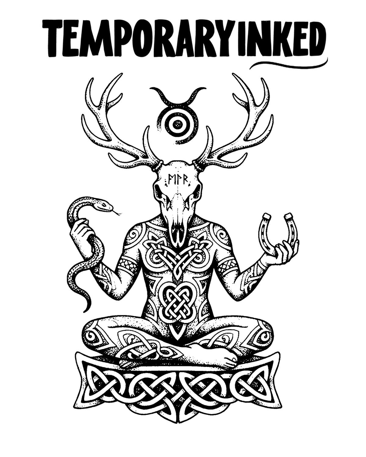 Meditating Deer Tattoo