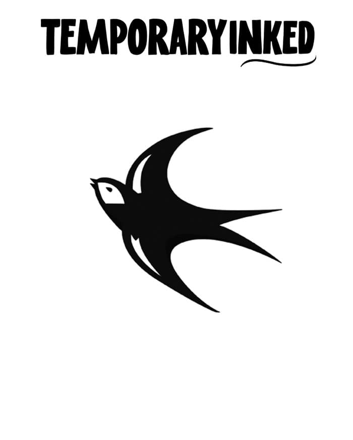 Midnight Bird Small Tattoo