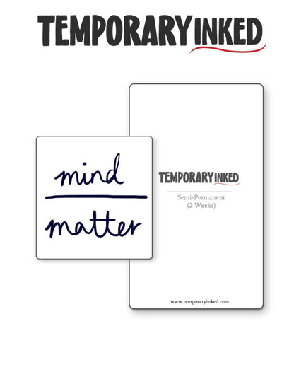 Mind Over Matter Tattoo