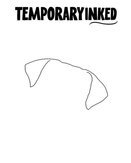 Minimal Dog Ears Tattoo