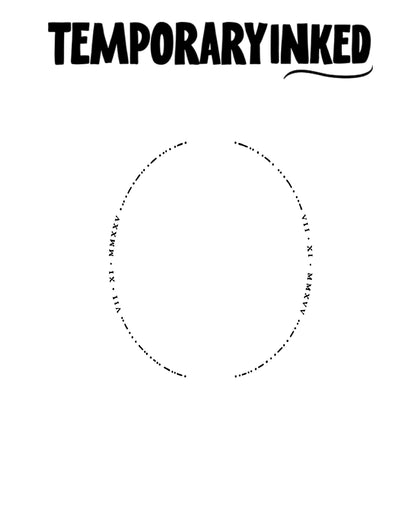 Minimal Roman Numeral Circle Tattoo