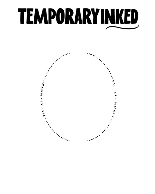 Minimal Roman Numeral Circle Tattoo