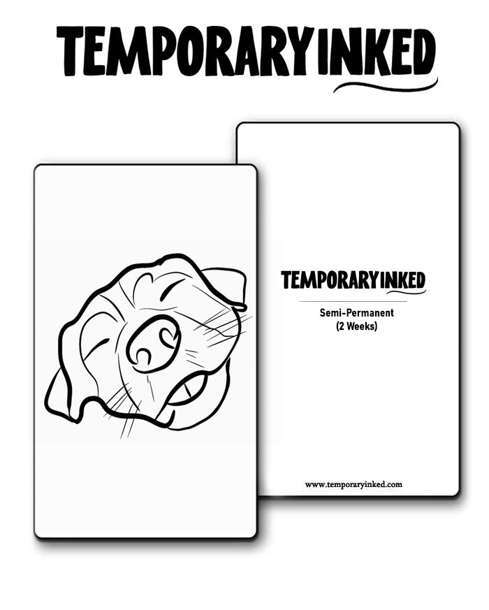 Minimal Dog Face Tattoo